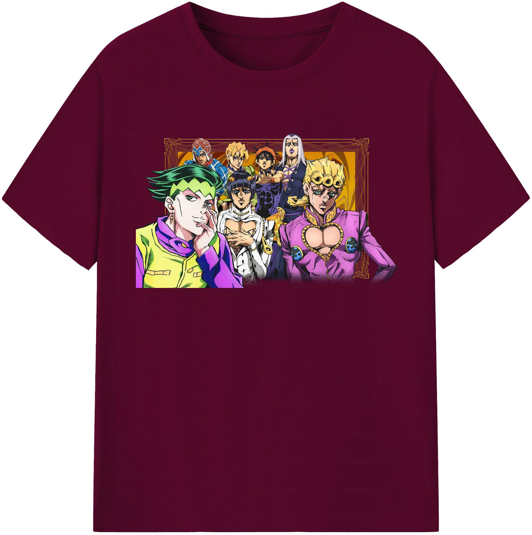 （画像用） ジョジョの奇妙な冒険 ジョルノ?ジョバァーナ JoJo's Bizarre Adventure Giorno Giovanna レディースカジュアルプリントTシャツ（綿100％）